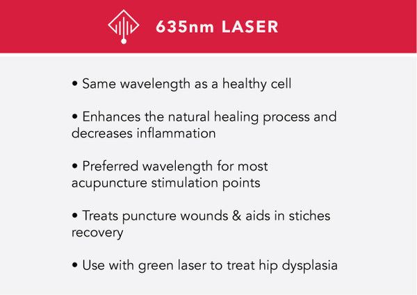 Best uses of the red 635nm laser